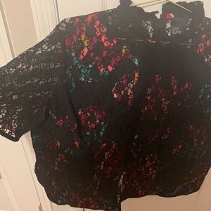 Asos Curve Lace Floral Blouse